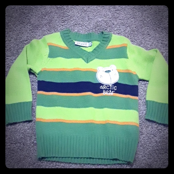 baby boy green sweater